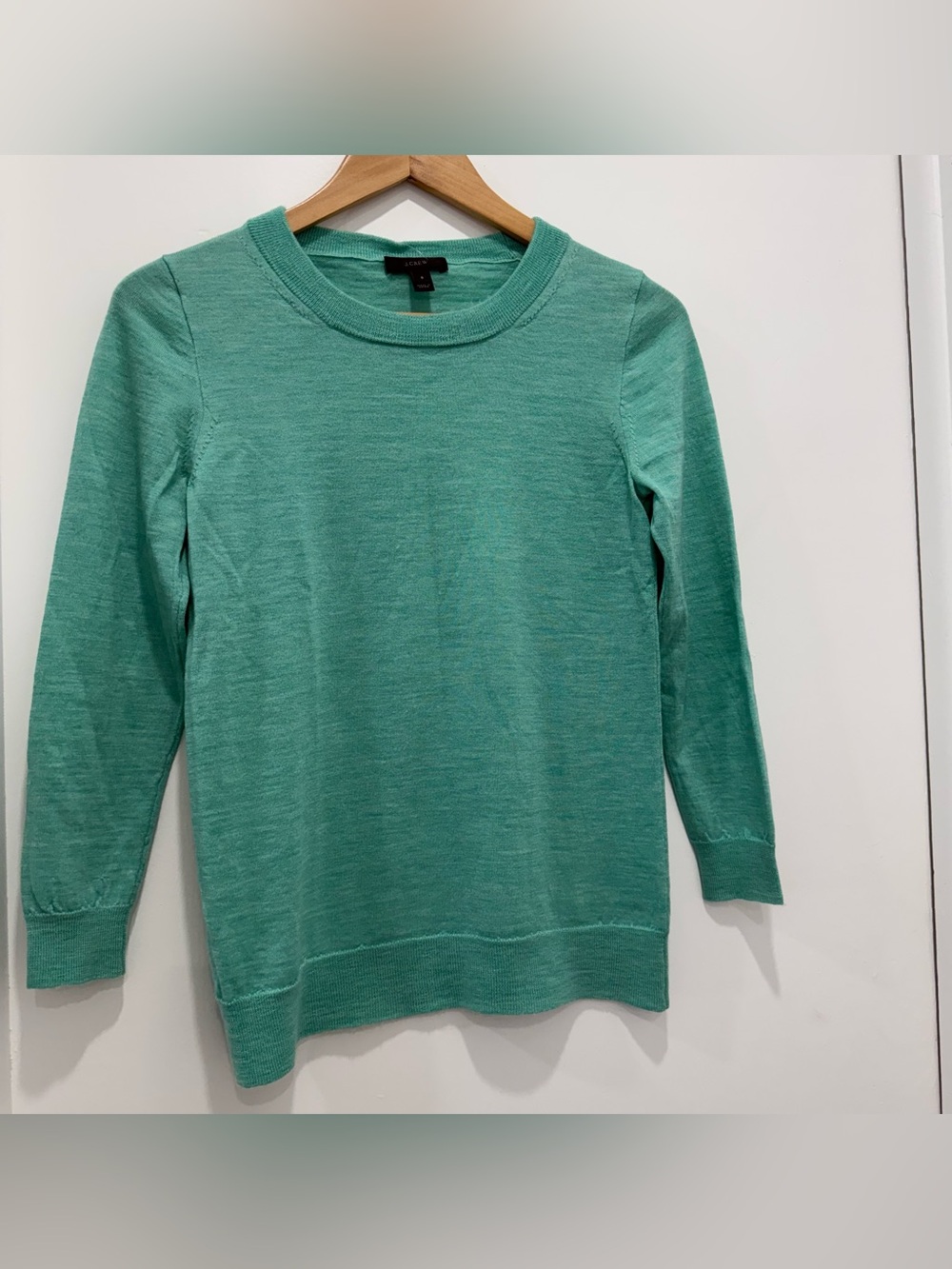 J.Crew 100% Merino Wool Teal Green Crewneck Sweater Women’s Small